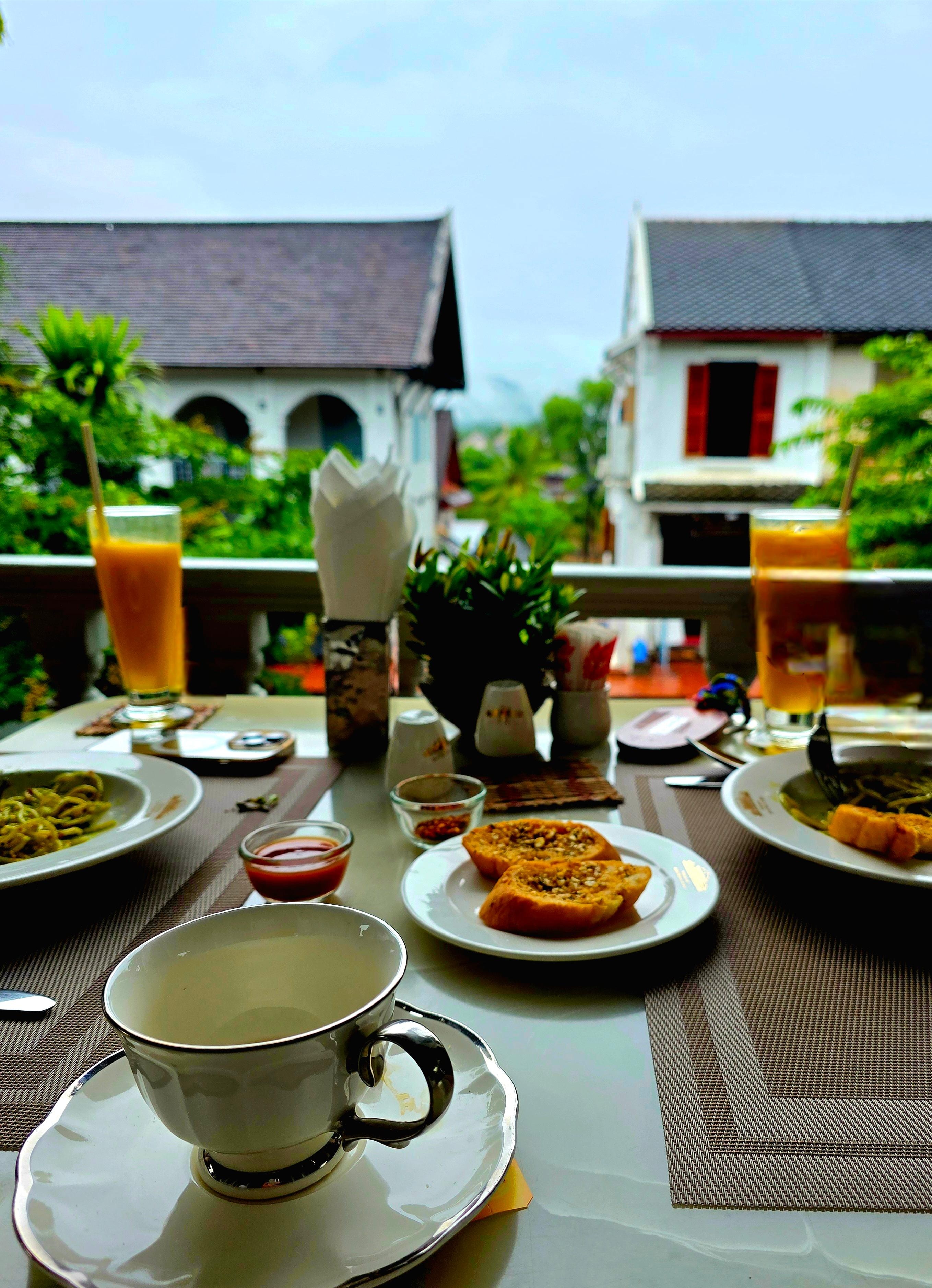 At breakfast