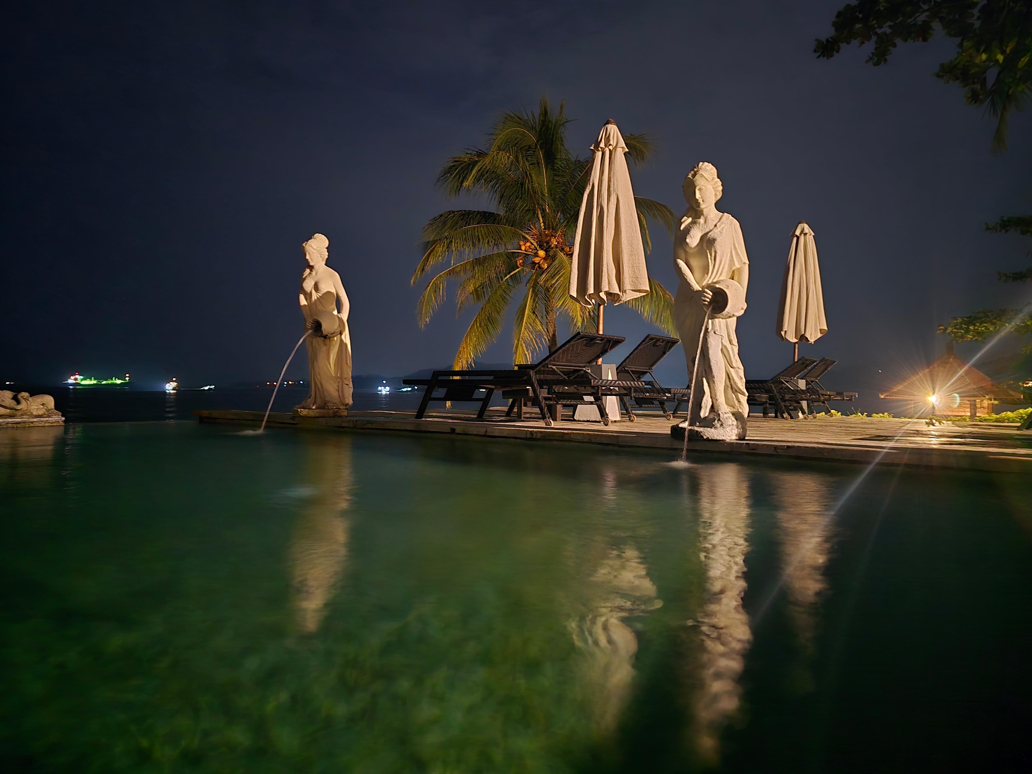 evening by the pool