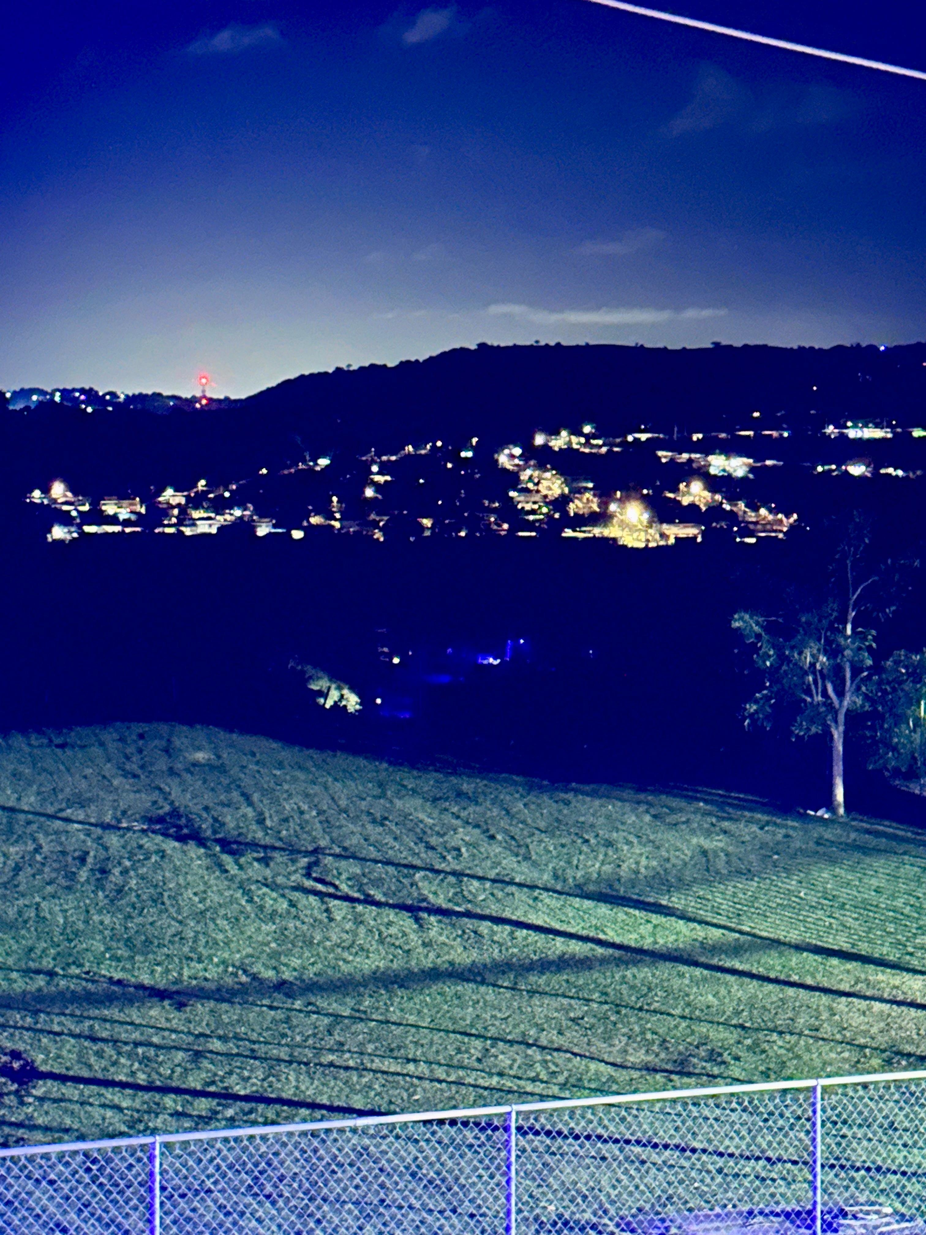 Quite evening front patio