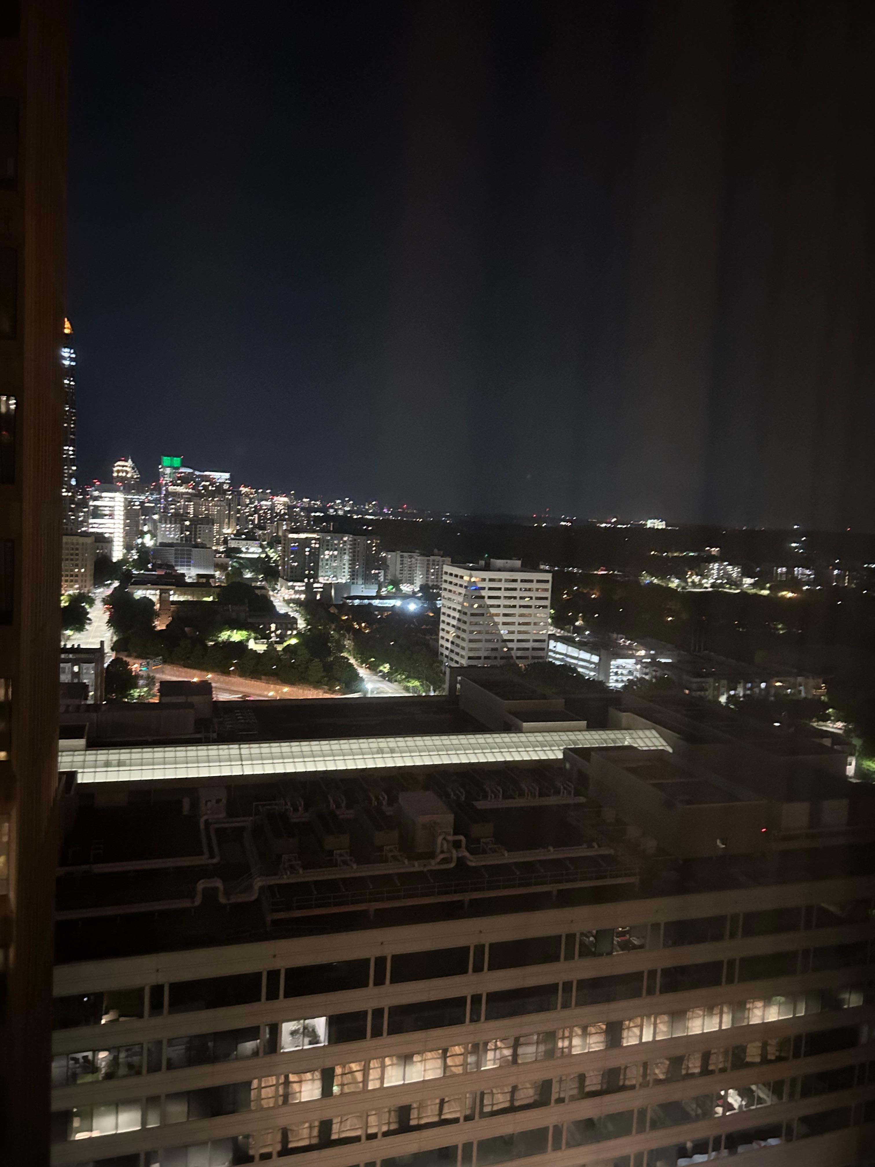 Our room view at night