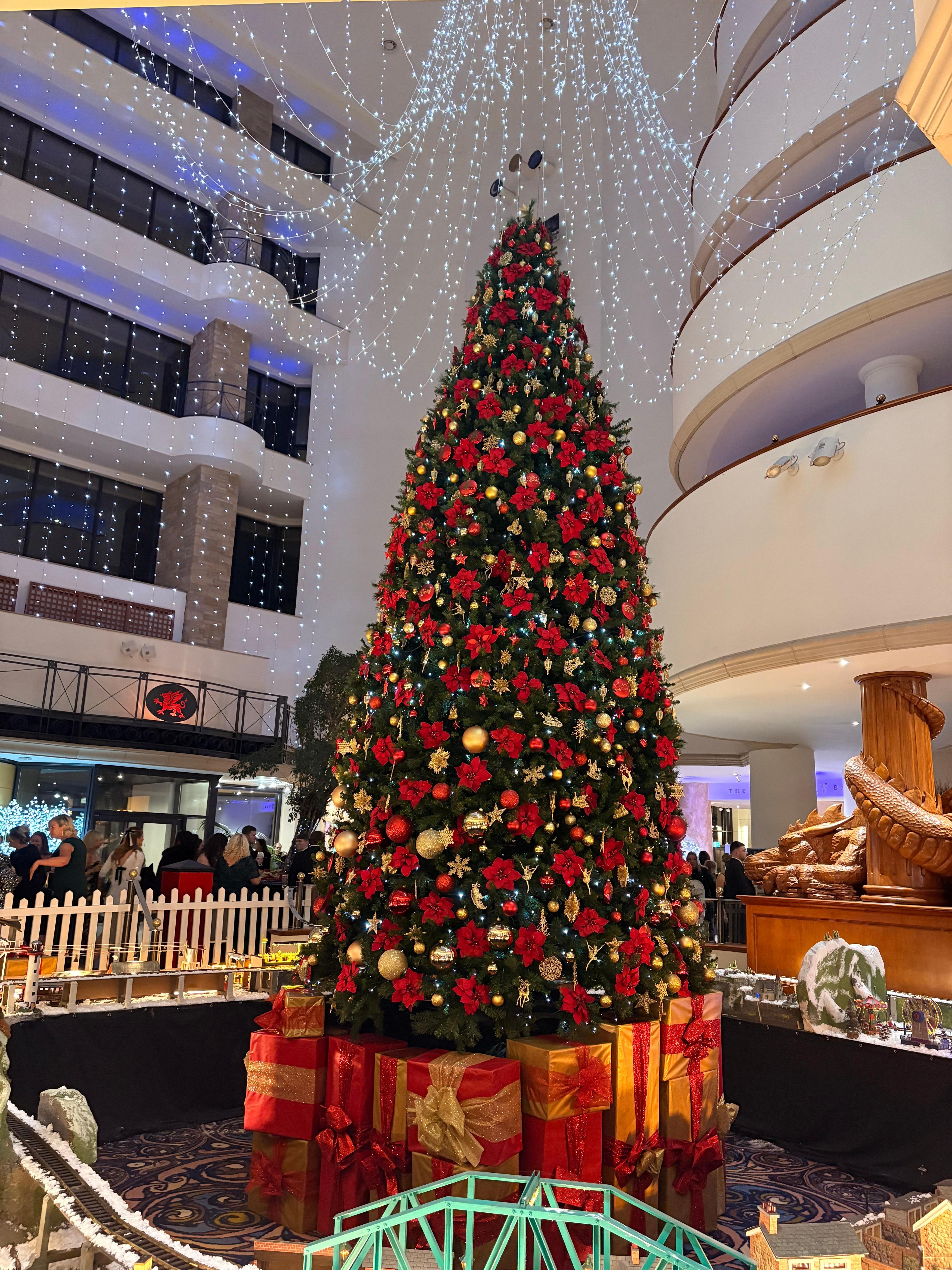 The Christmas tree in the main lobby. 