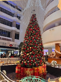 The Christmas tree in the main lobby.