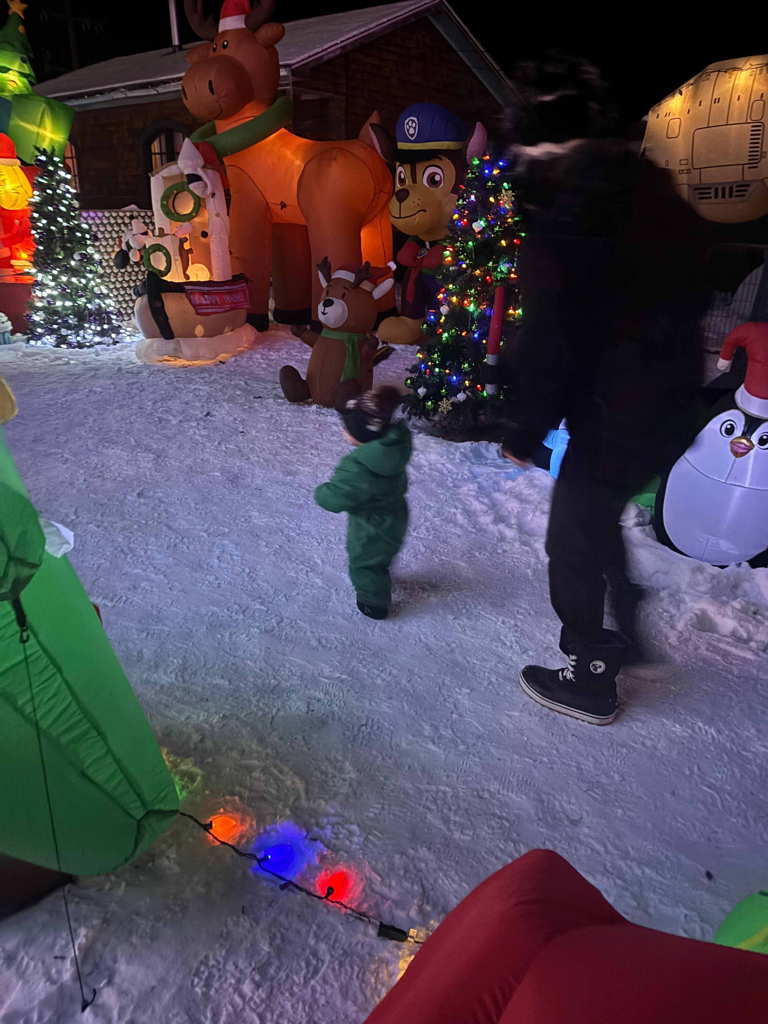 Christmas display and play area for children 