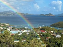 Beautiful rainbow from the main porch.