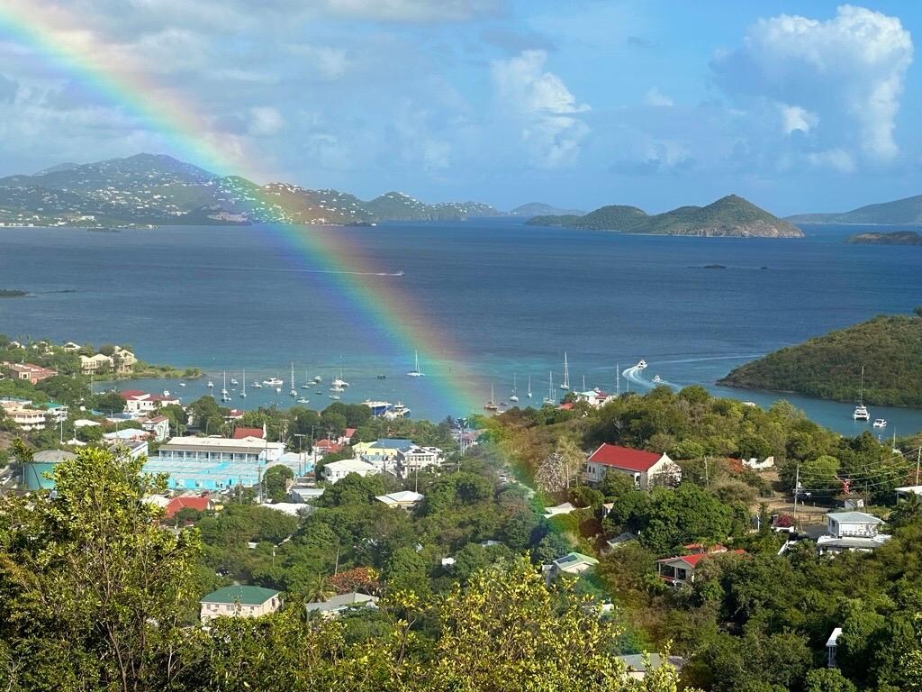 Beautiful rainbow from the main porch.