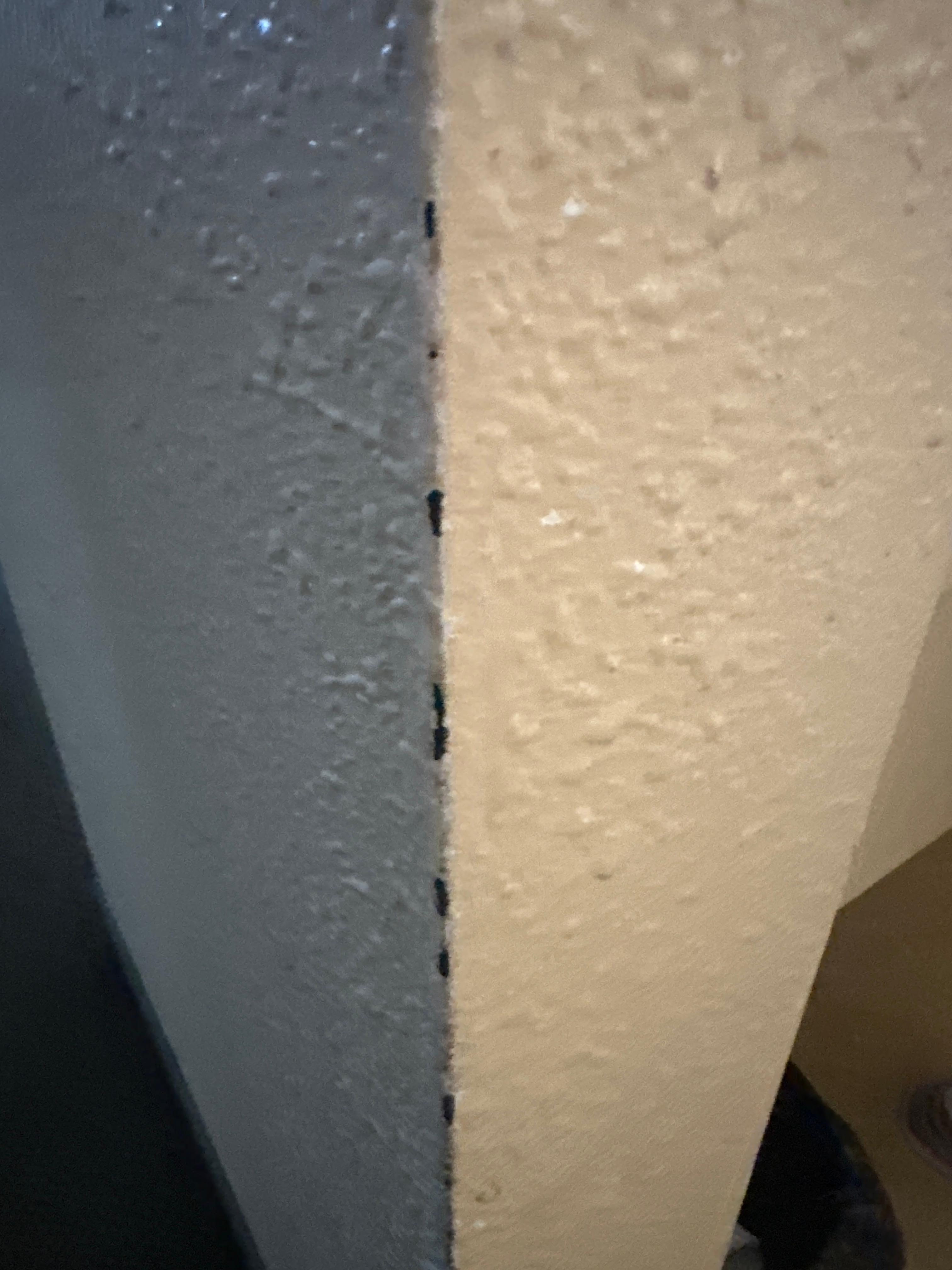 Chipped paint.