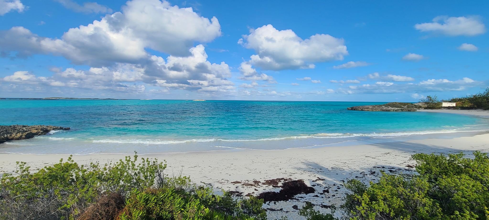 From the house looking down at the beach. 