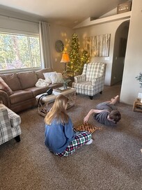 Multiple board games and puzzles for all ages. Chess was a favorite for us.