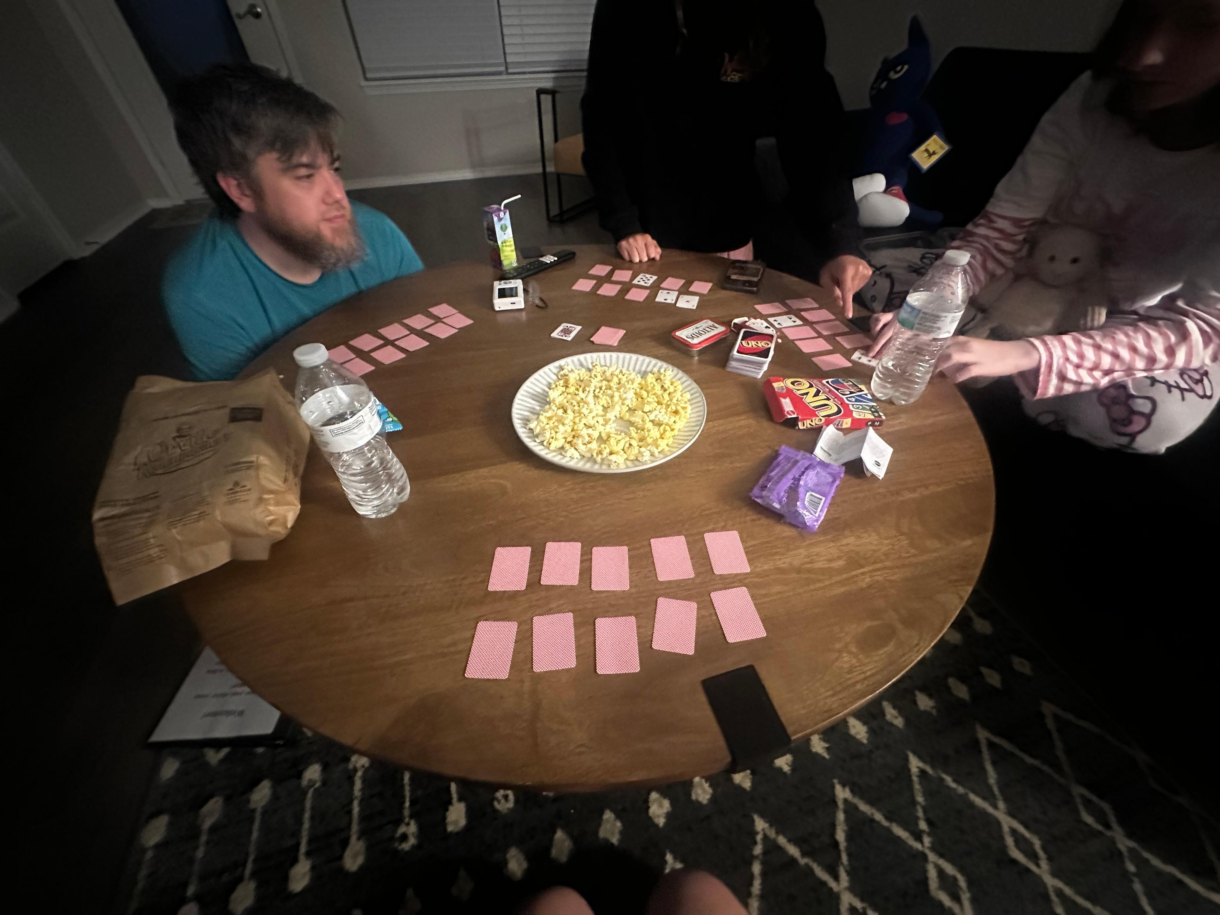 A different selection of board games and card games! And movie snacks as well!