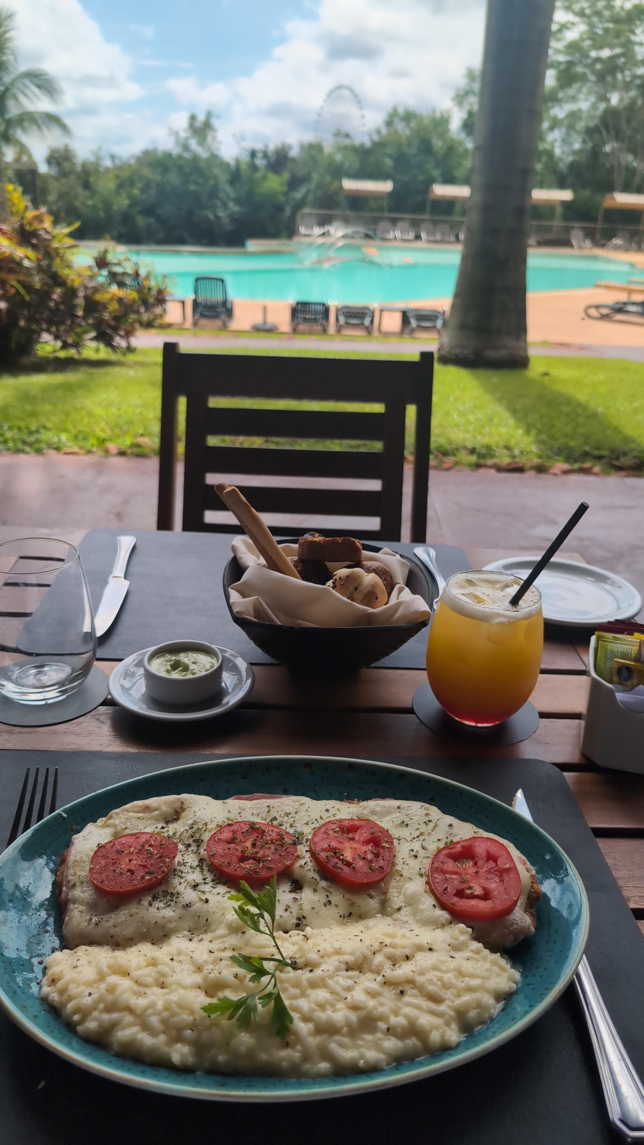 Food and view from the restaurant 