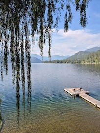 View of dock from deck.