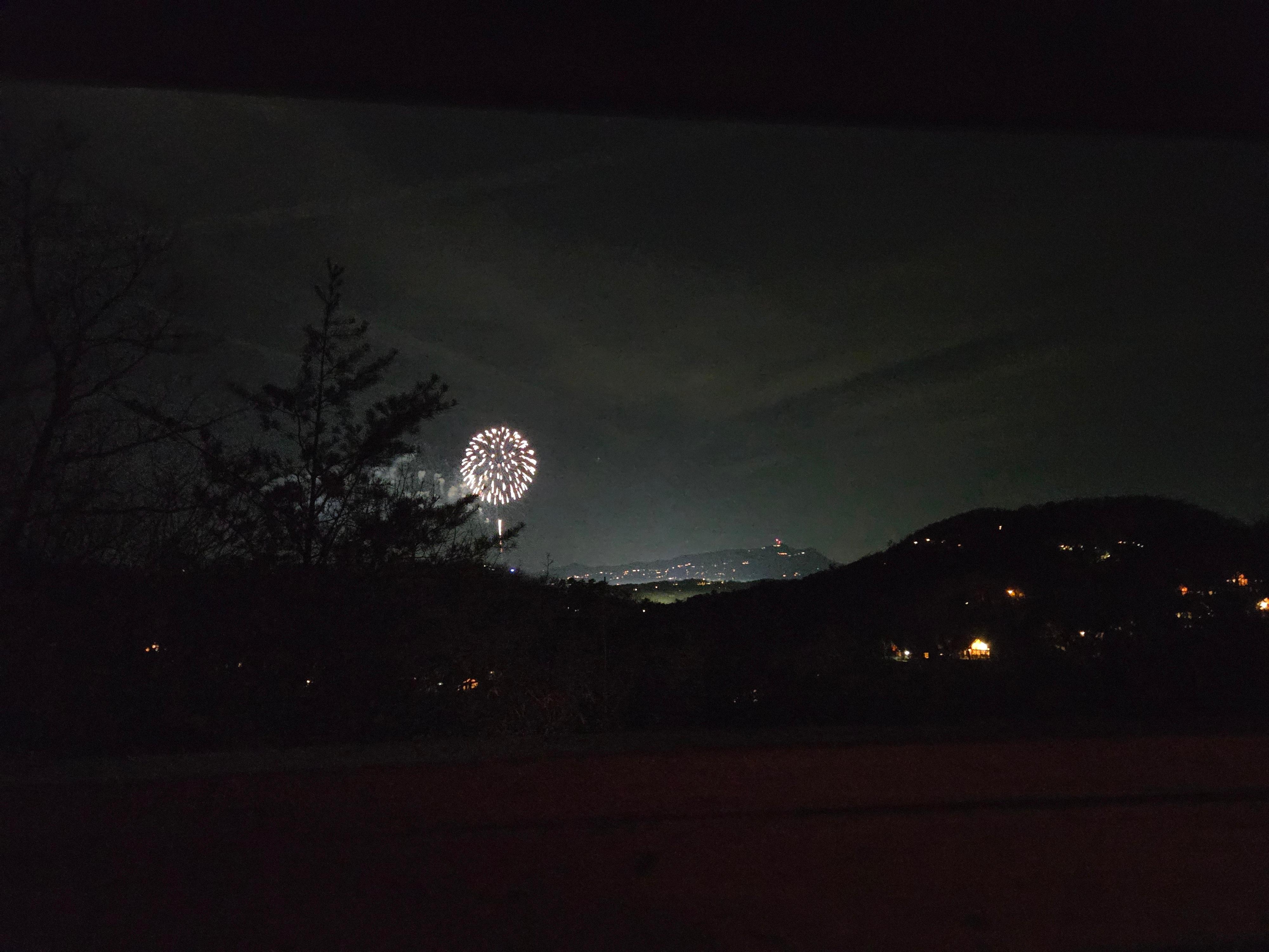 Dollywood evening fireworks can be seen from deck(seasonal)