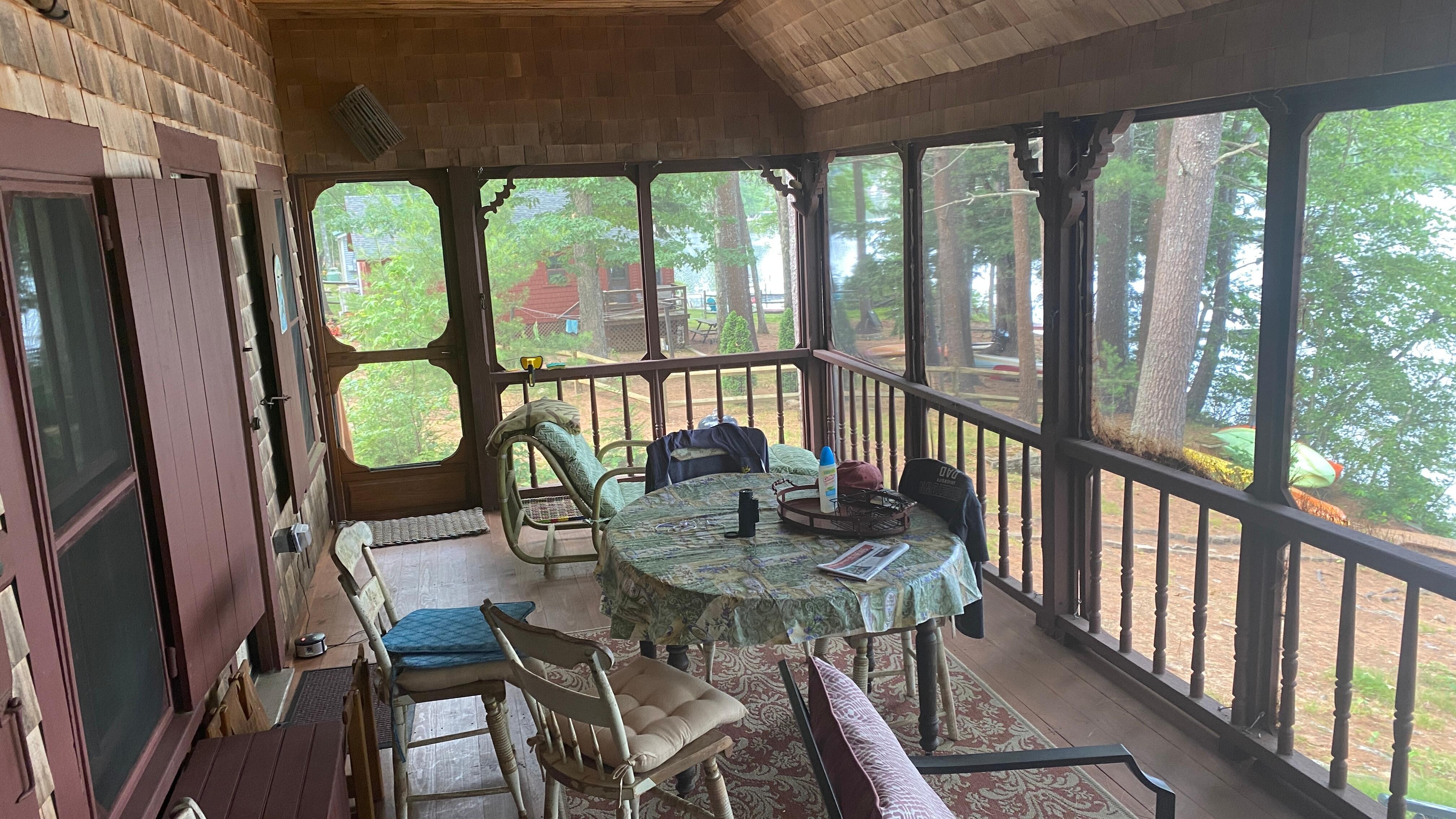 Screened in porch left view.