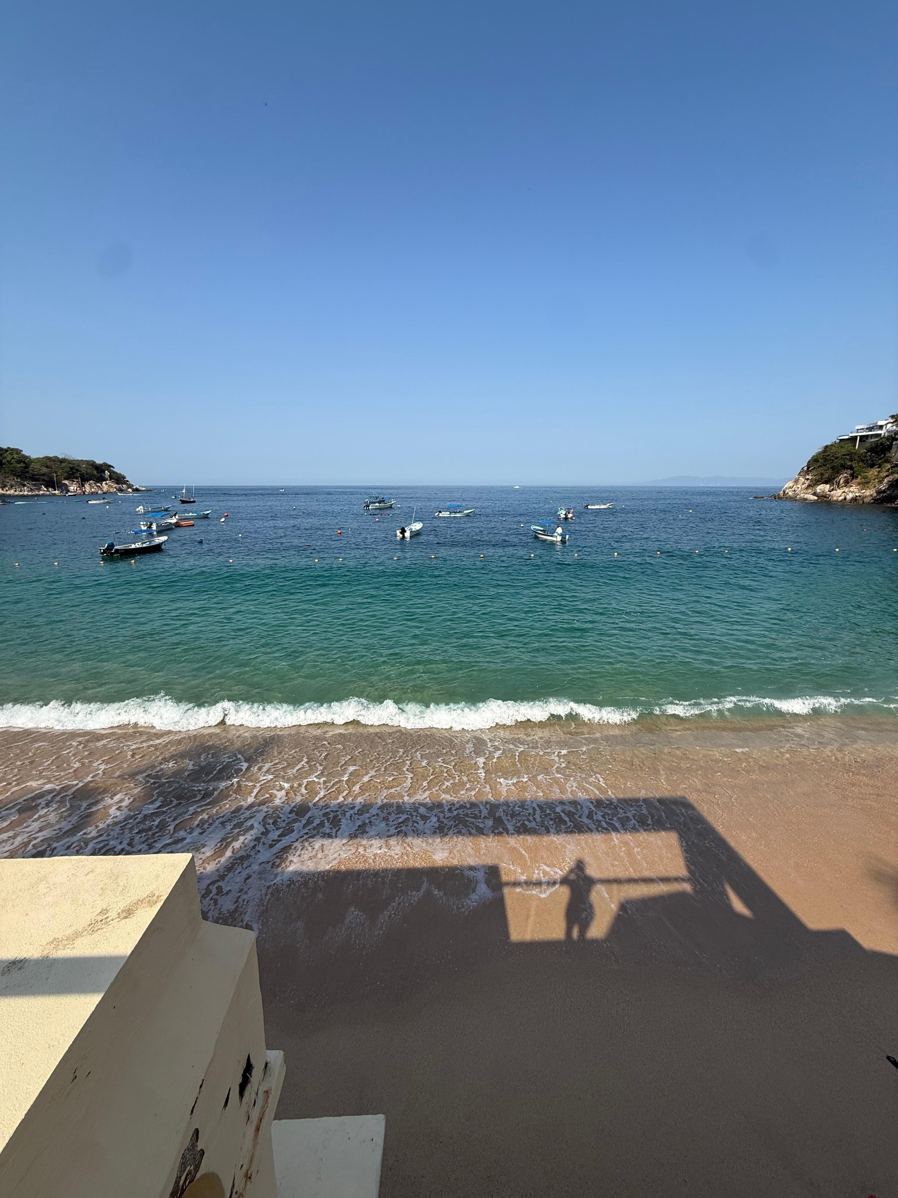 Beach view from the resort 