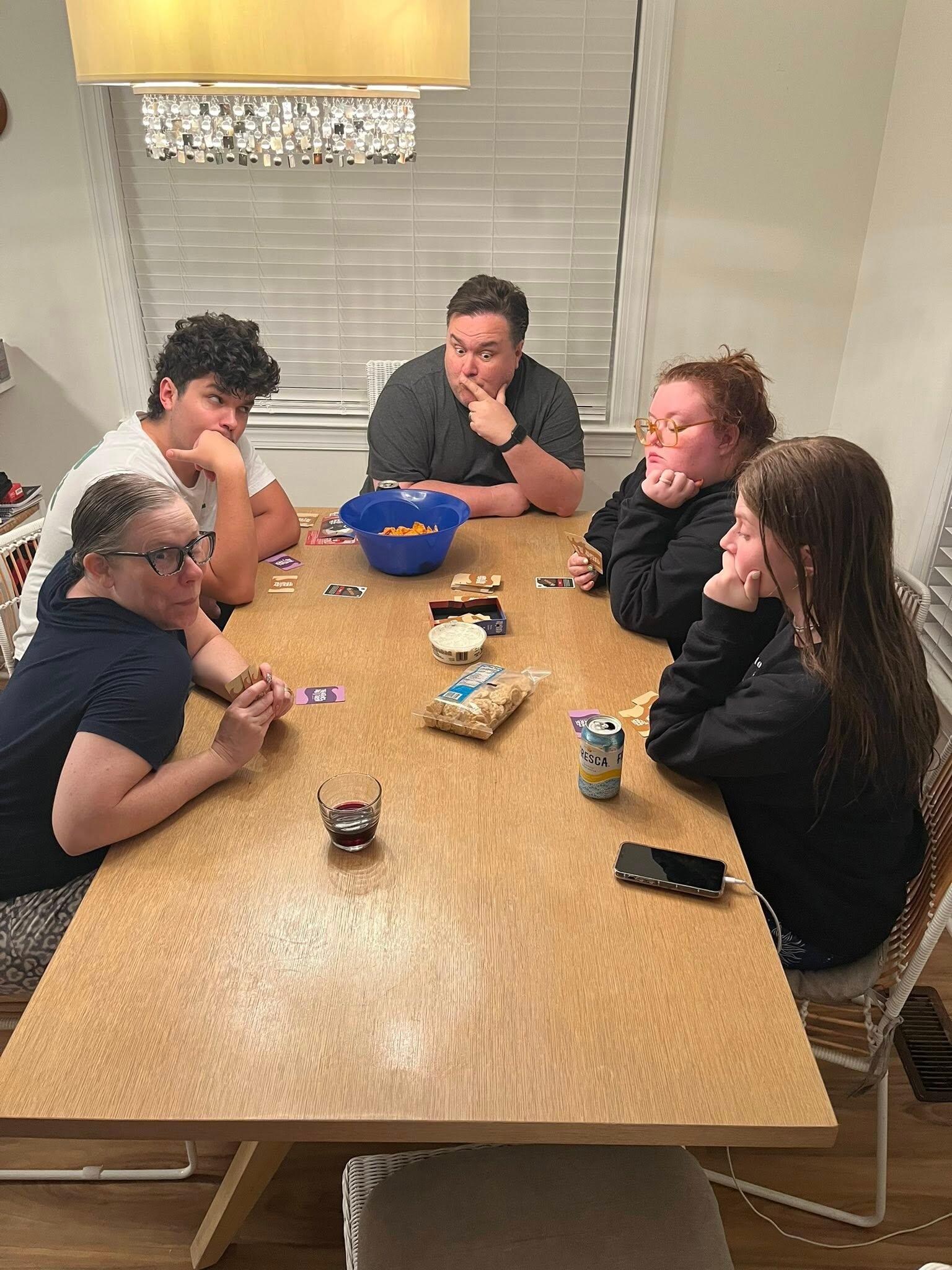We had some fun game nights around the dining table!