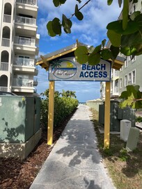 Entrance to beach across the road.