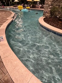 Lazy river!!! Amazing and water is wonderful clean and not to cold!