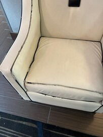 Chairs when you walk in.