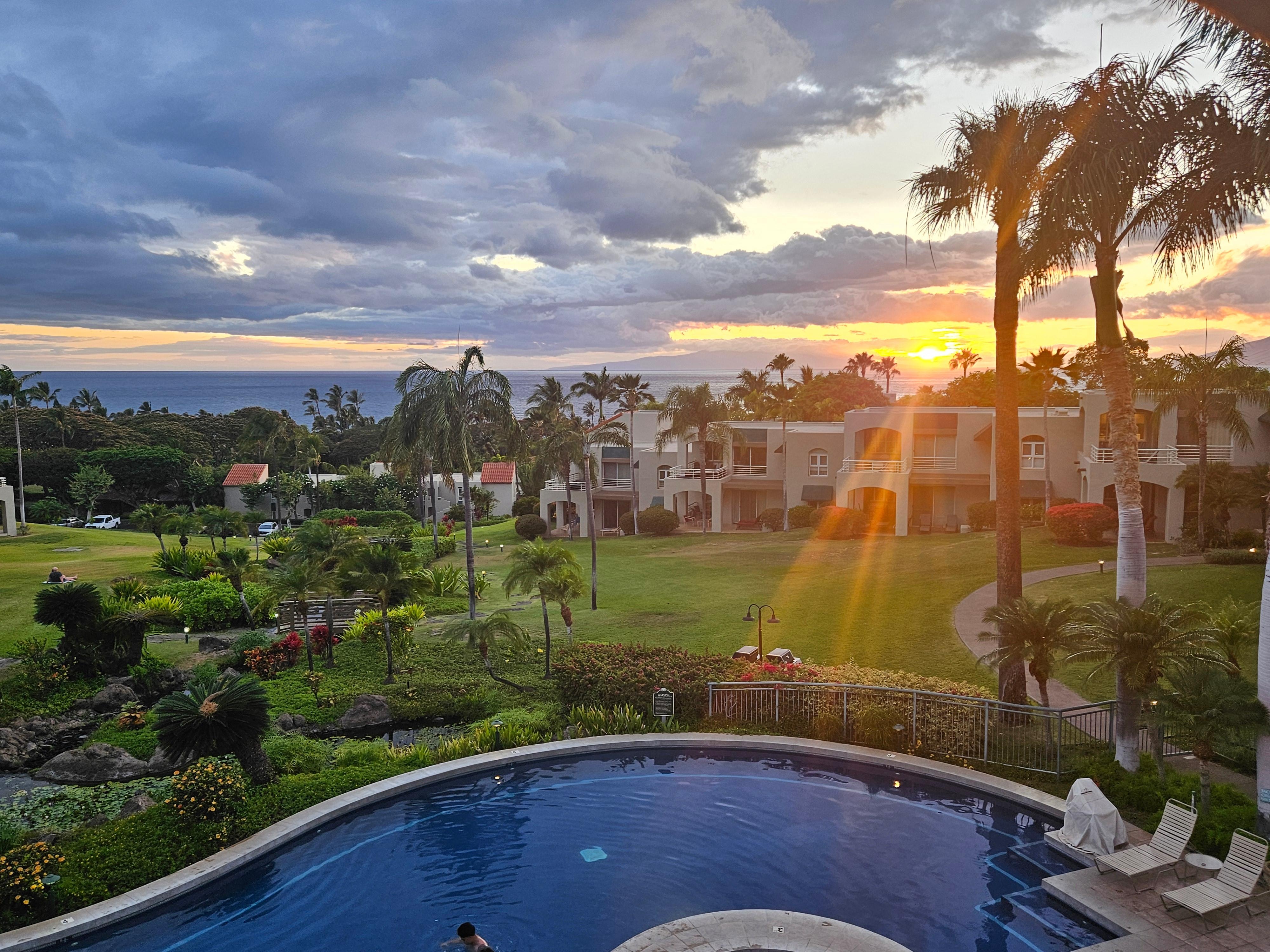 Sunset at pool