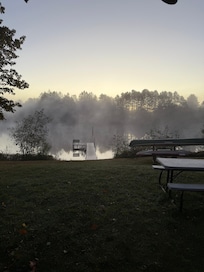 View looking out from the living room.
