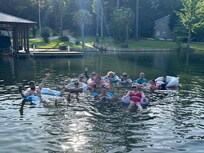 Floating and relaxing the day away.