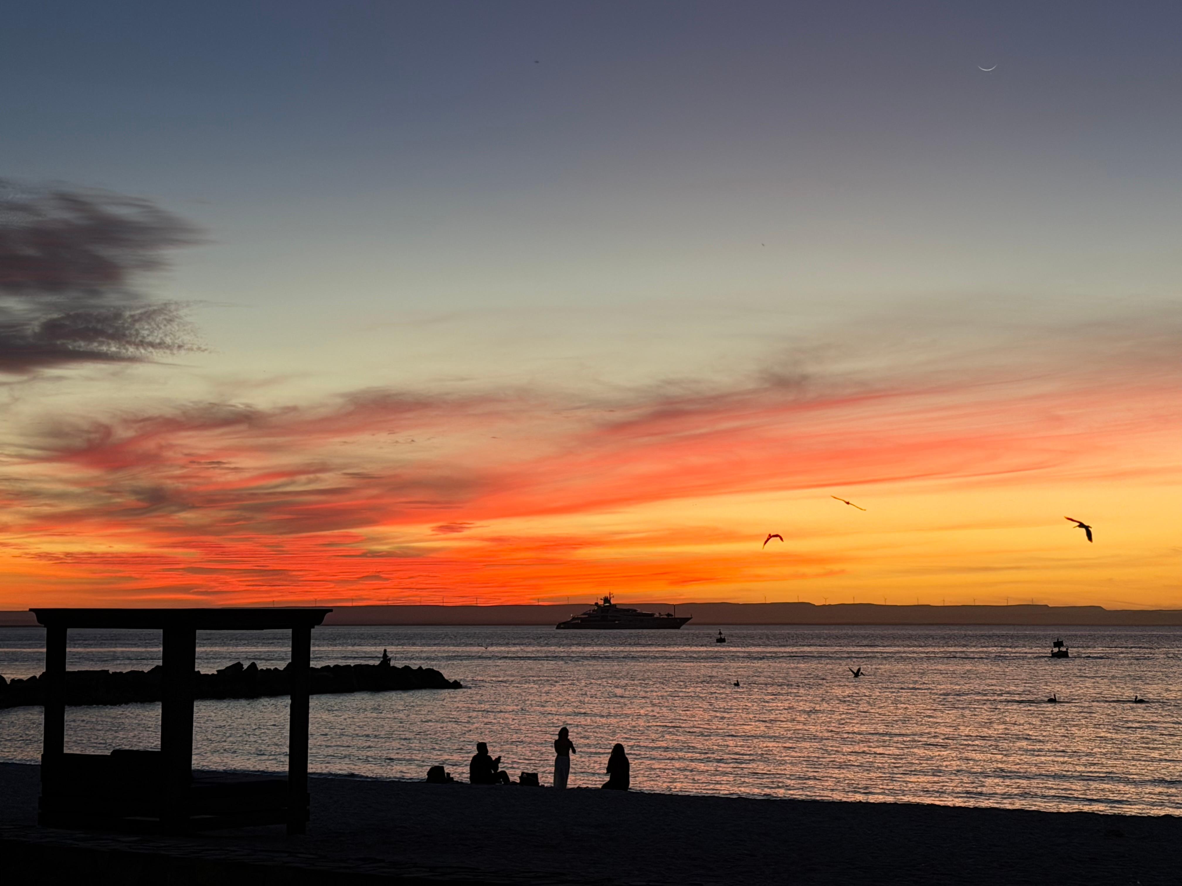 Sunset view from the porch at the residence. 