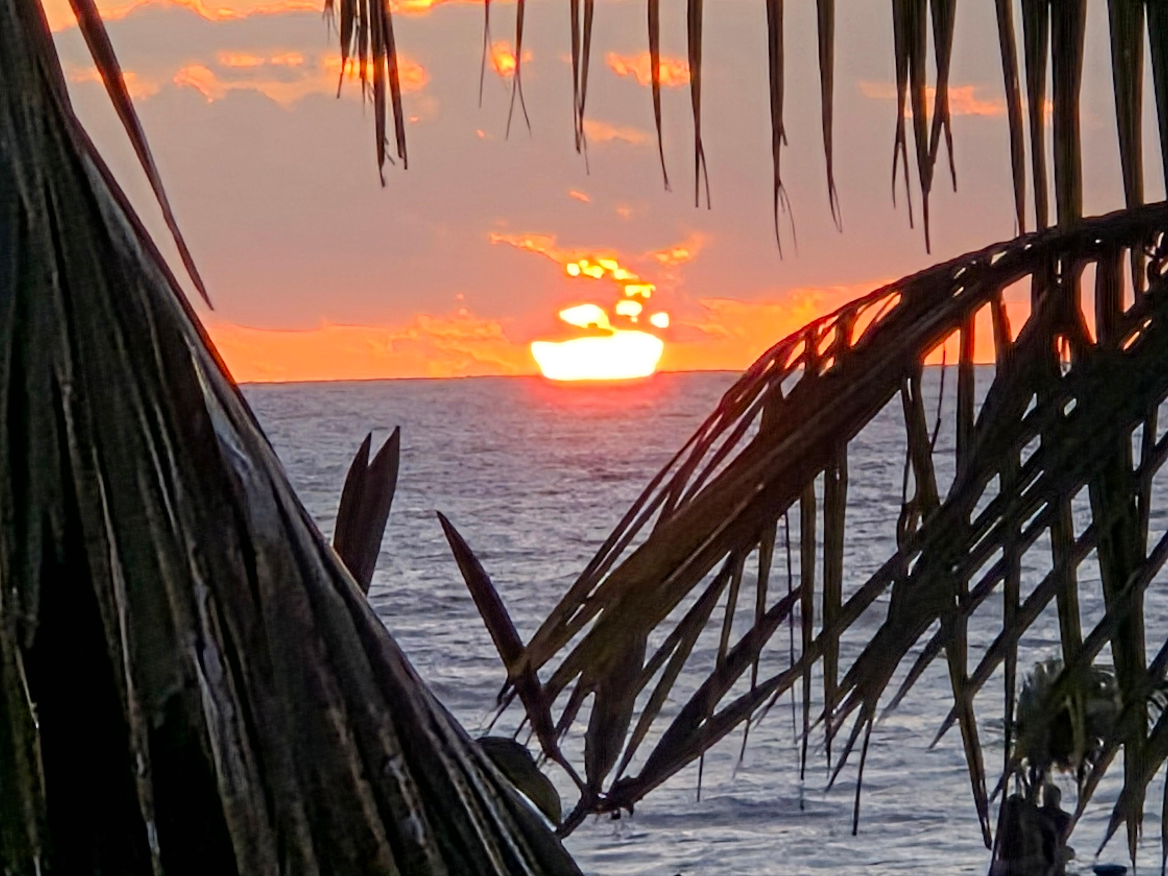 Sunrise from deck.