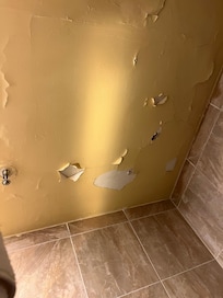 Ceiling of shower