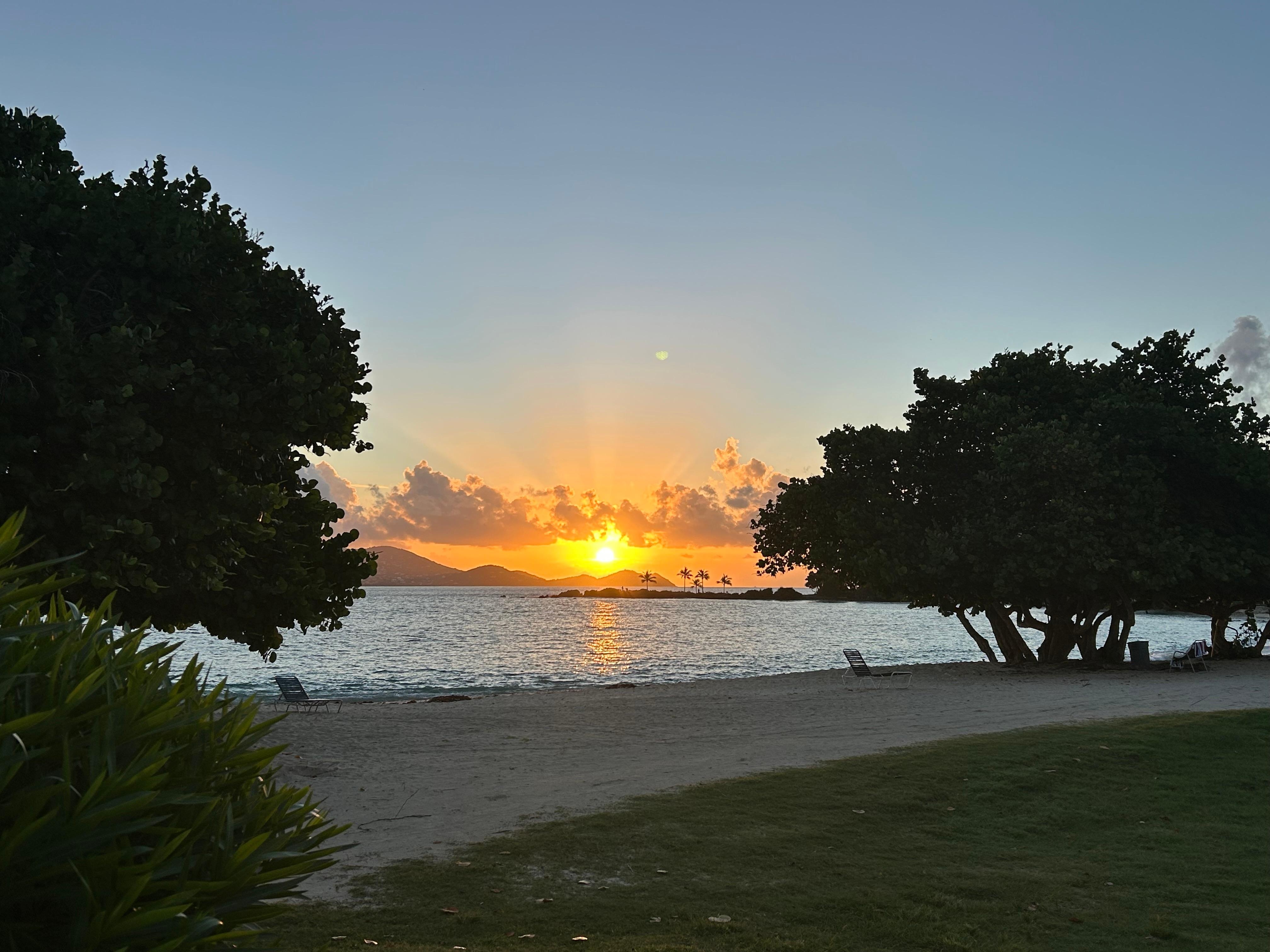 Sunrise from the front door.
