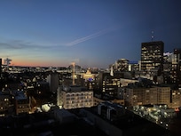 City view from our room of the Capitol building.