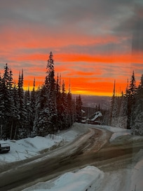 Sun rise from the dining area windows