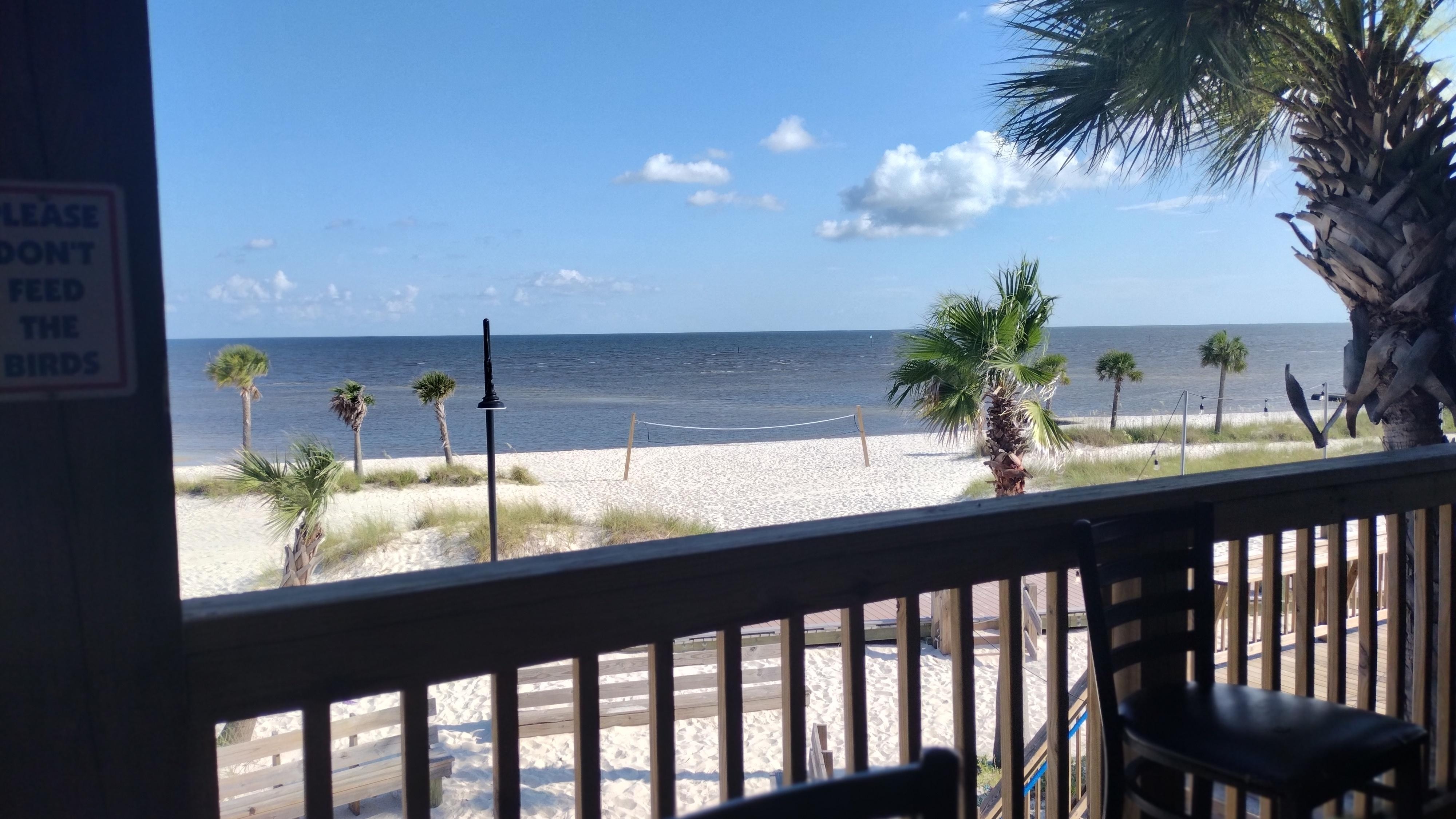 View from one of the many restaurants available Shaggy's 