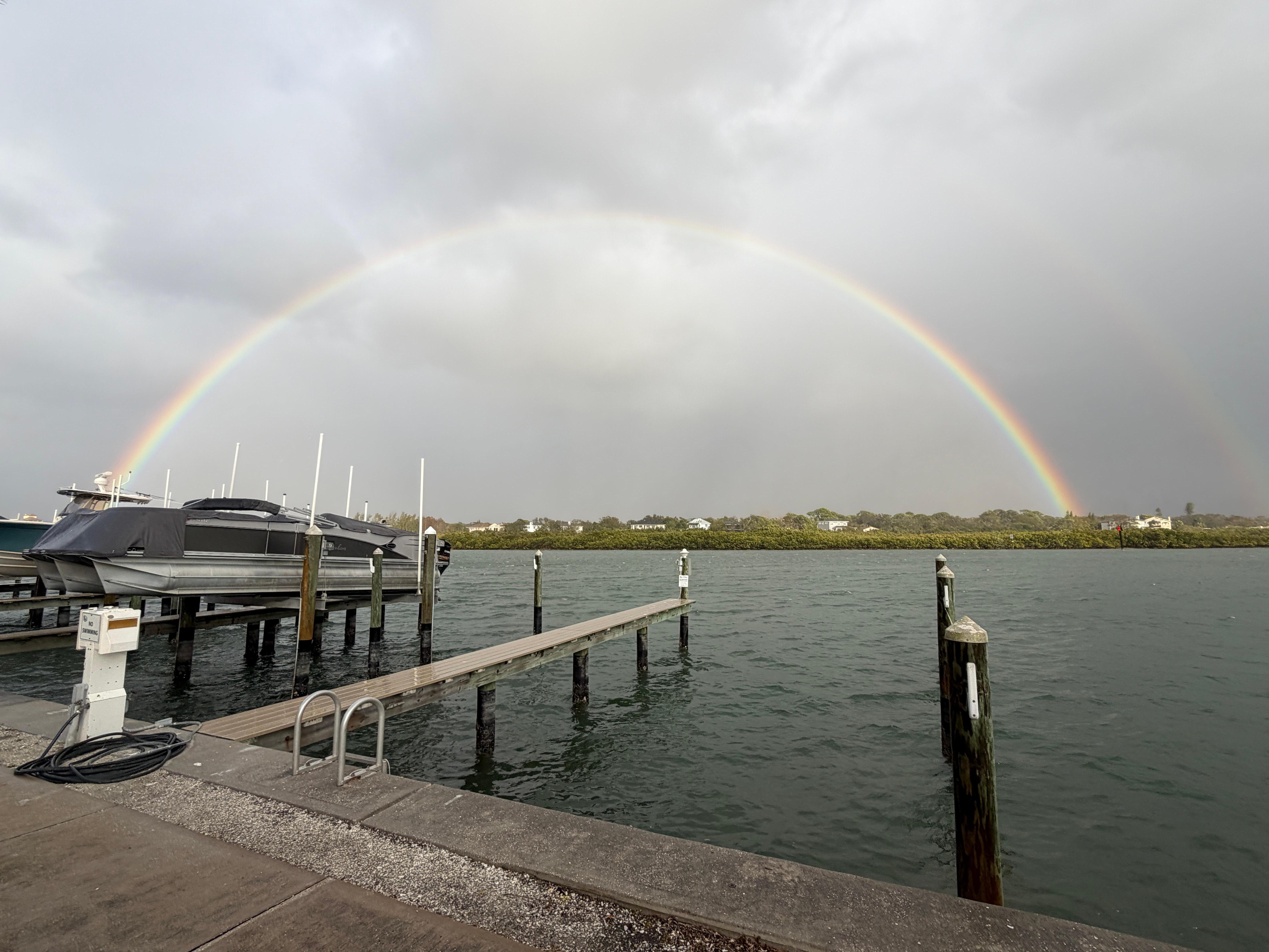 Rainbow over the intracoastal waterway 