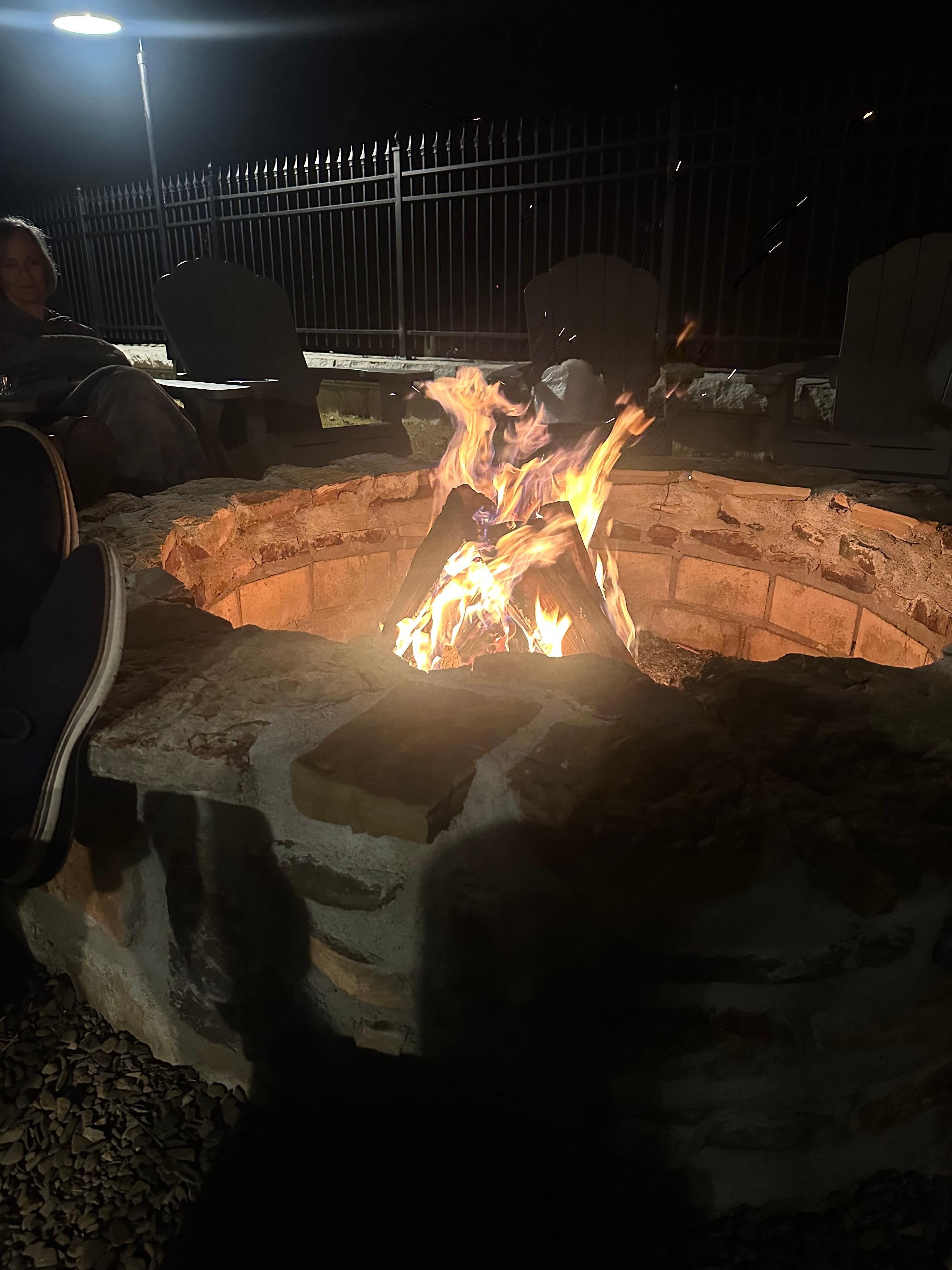 Nice fire pit on a chilly night.