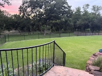 Fenced in back yard