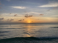 The view from Freights Bay, 100 steps down the road.