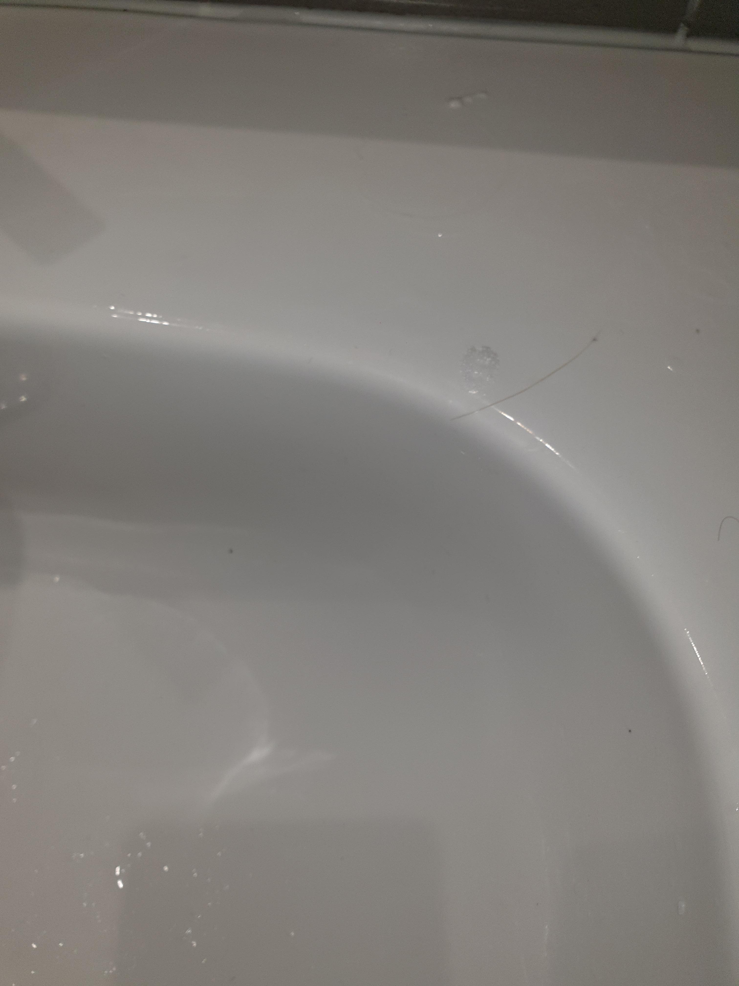 someone else's hair around sink
