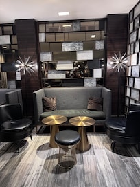 Lounge areas in the lobby