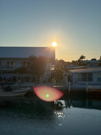 Sunset on the back porch.