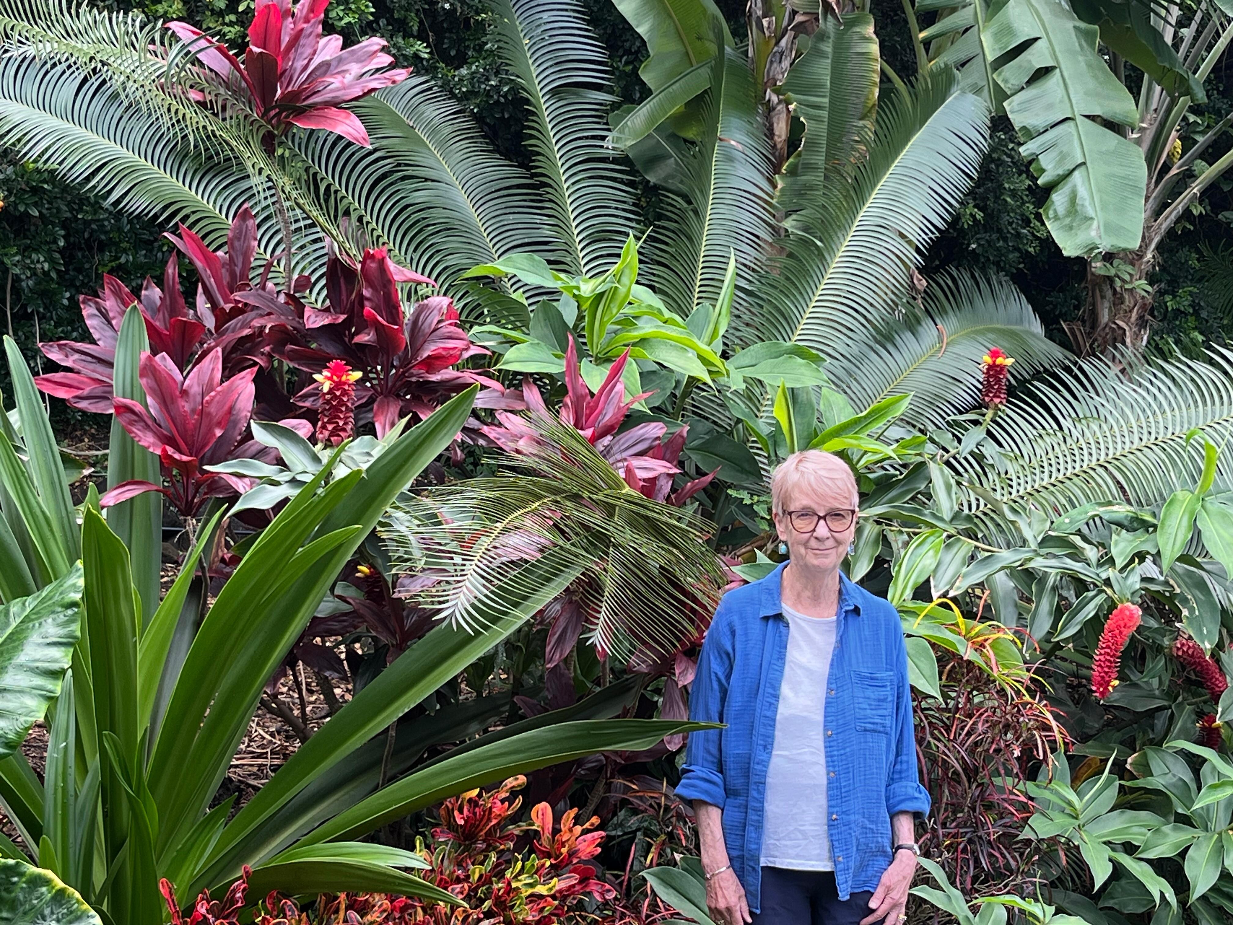 Mom/Nana enjoying the beautiful grounds.