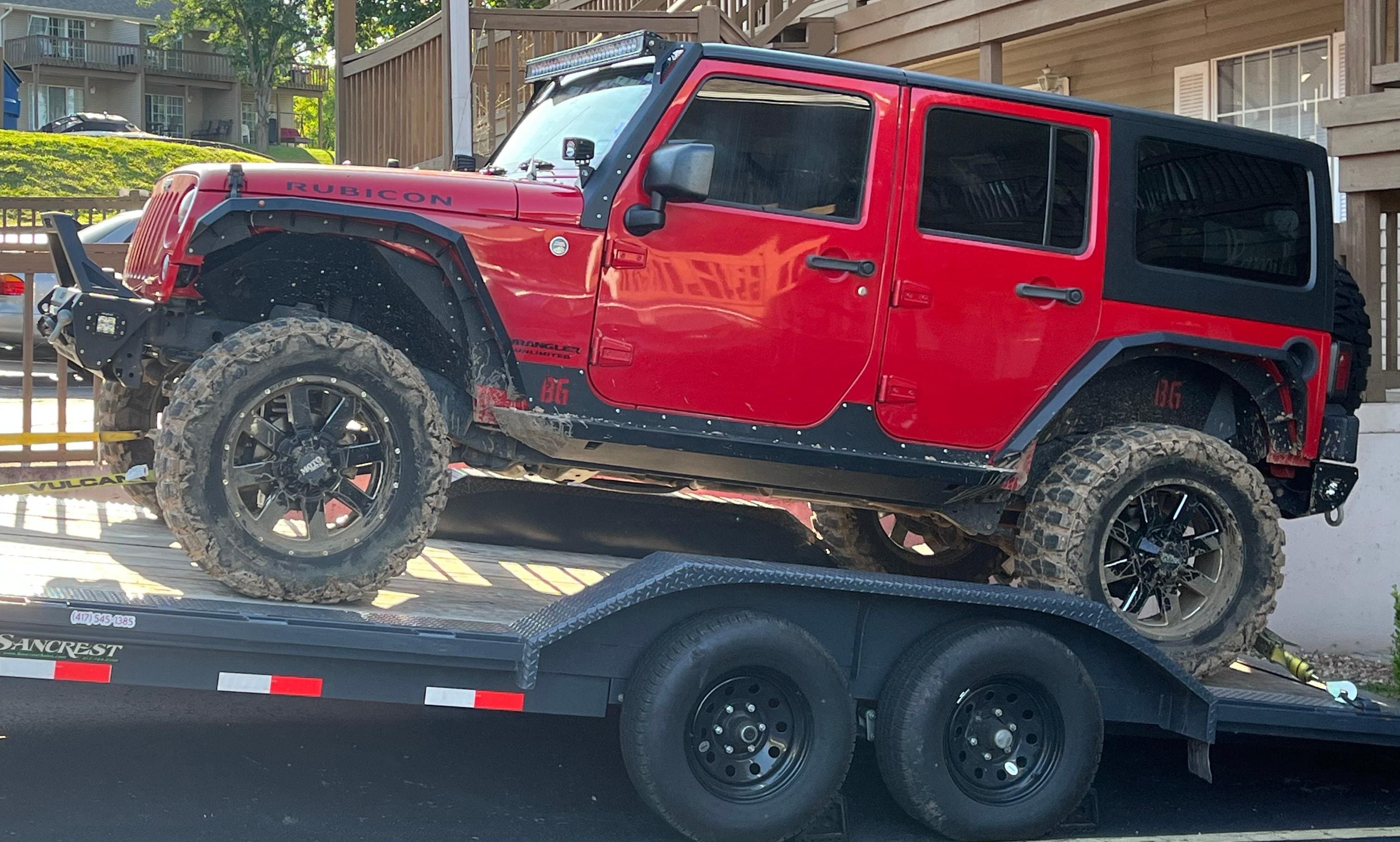 My injured Ruby ready to transport back home for repairs!