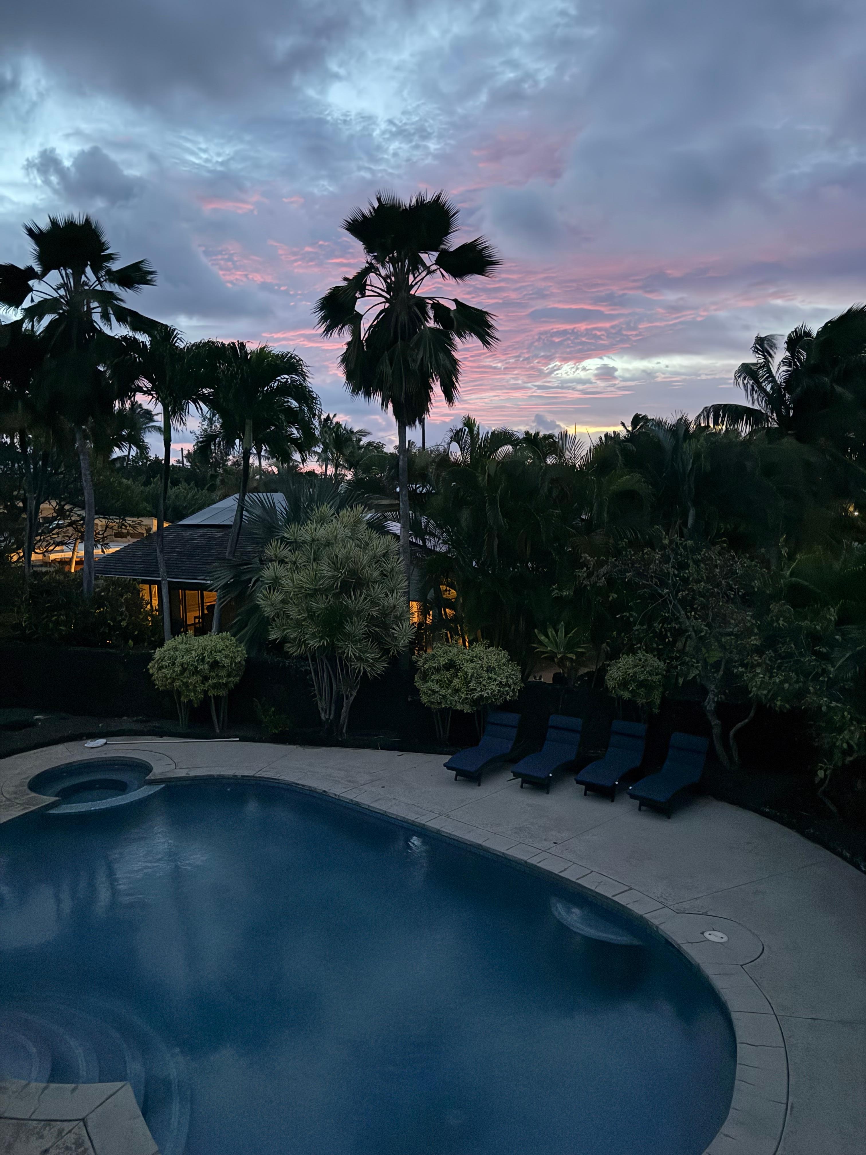 Beach is an easy walk but sunrise and sunset pretty cool right from the house