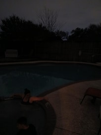 Before pool lights were fixed