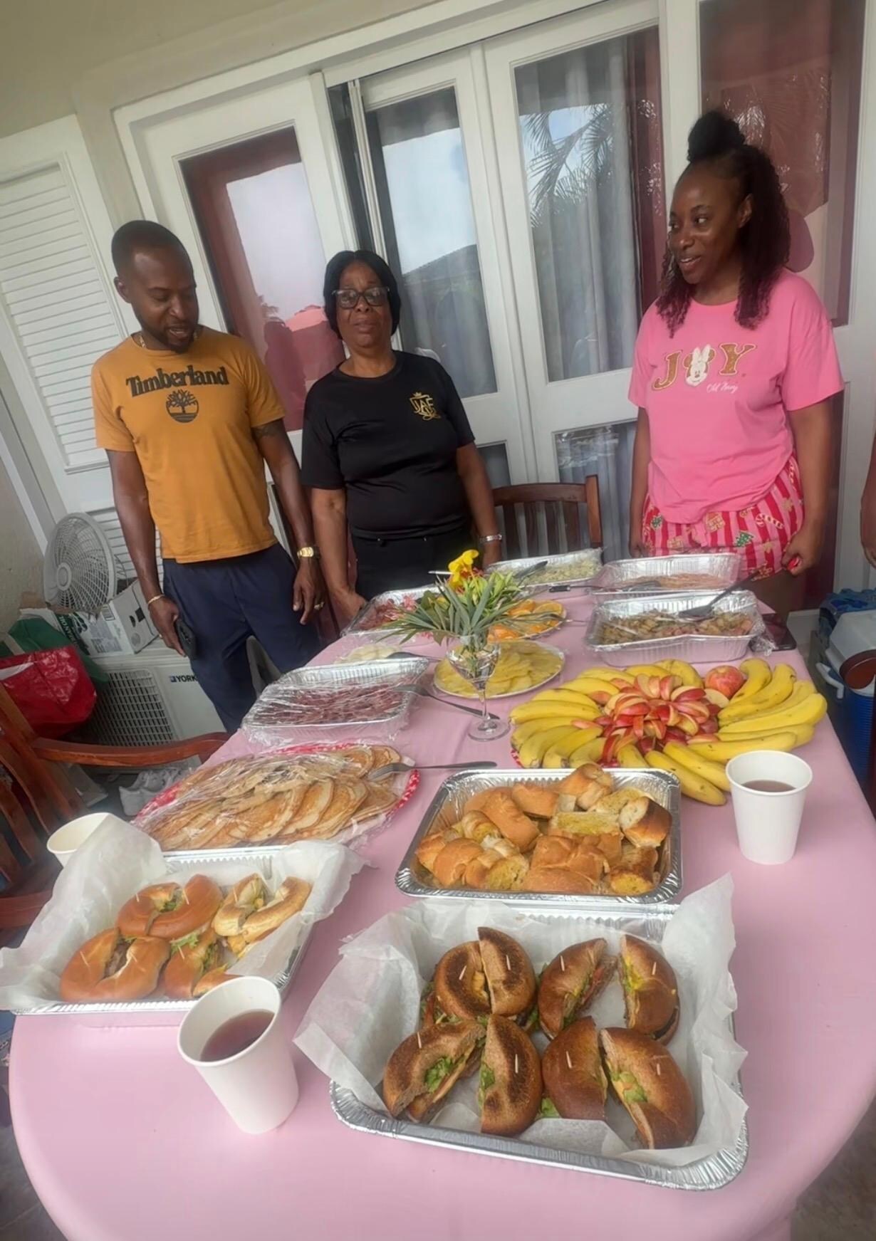 Breakfast with our family.