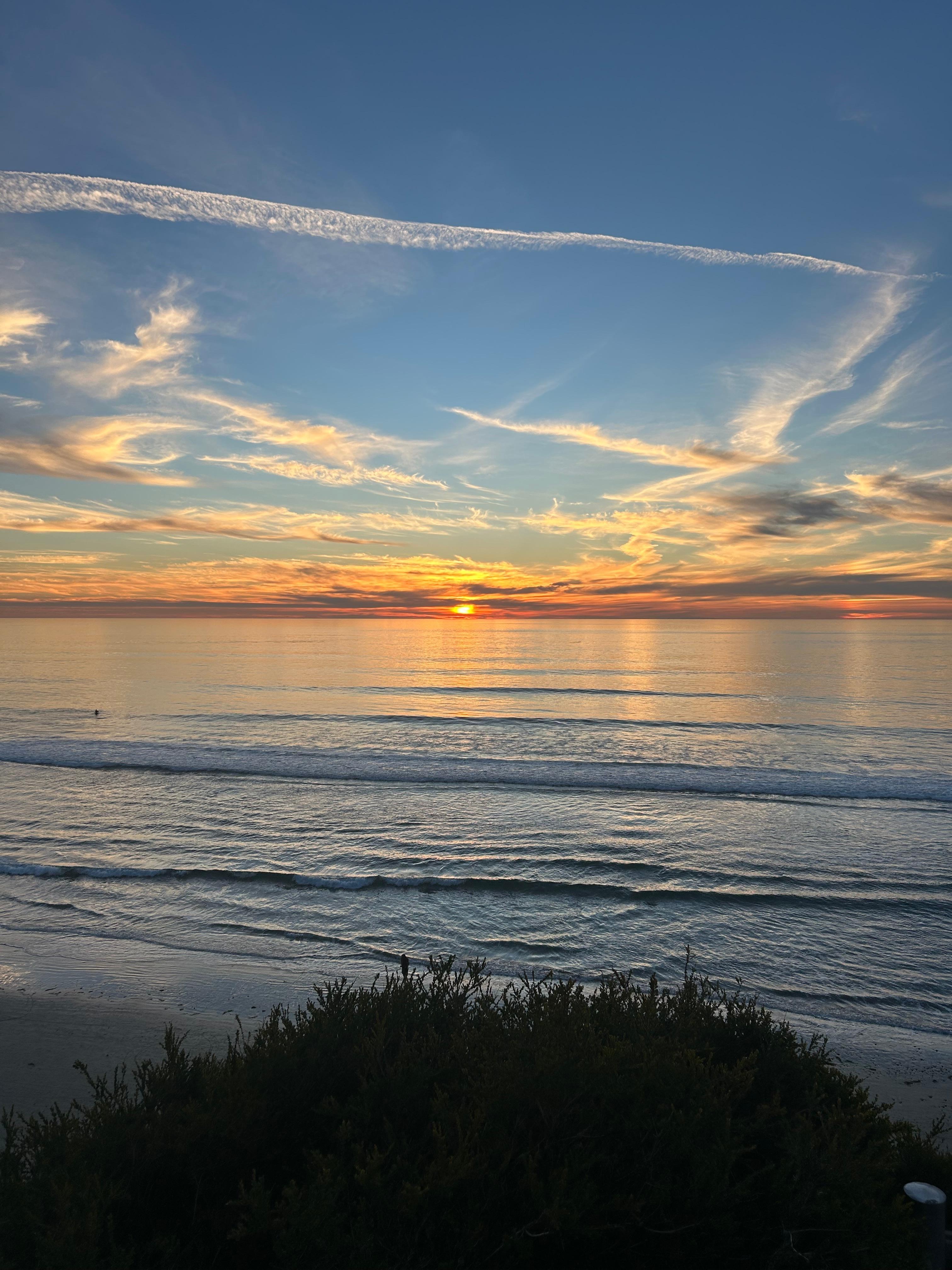 Sunset view each night and only steps away