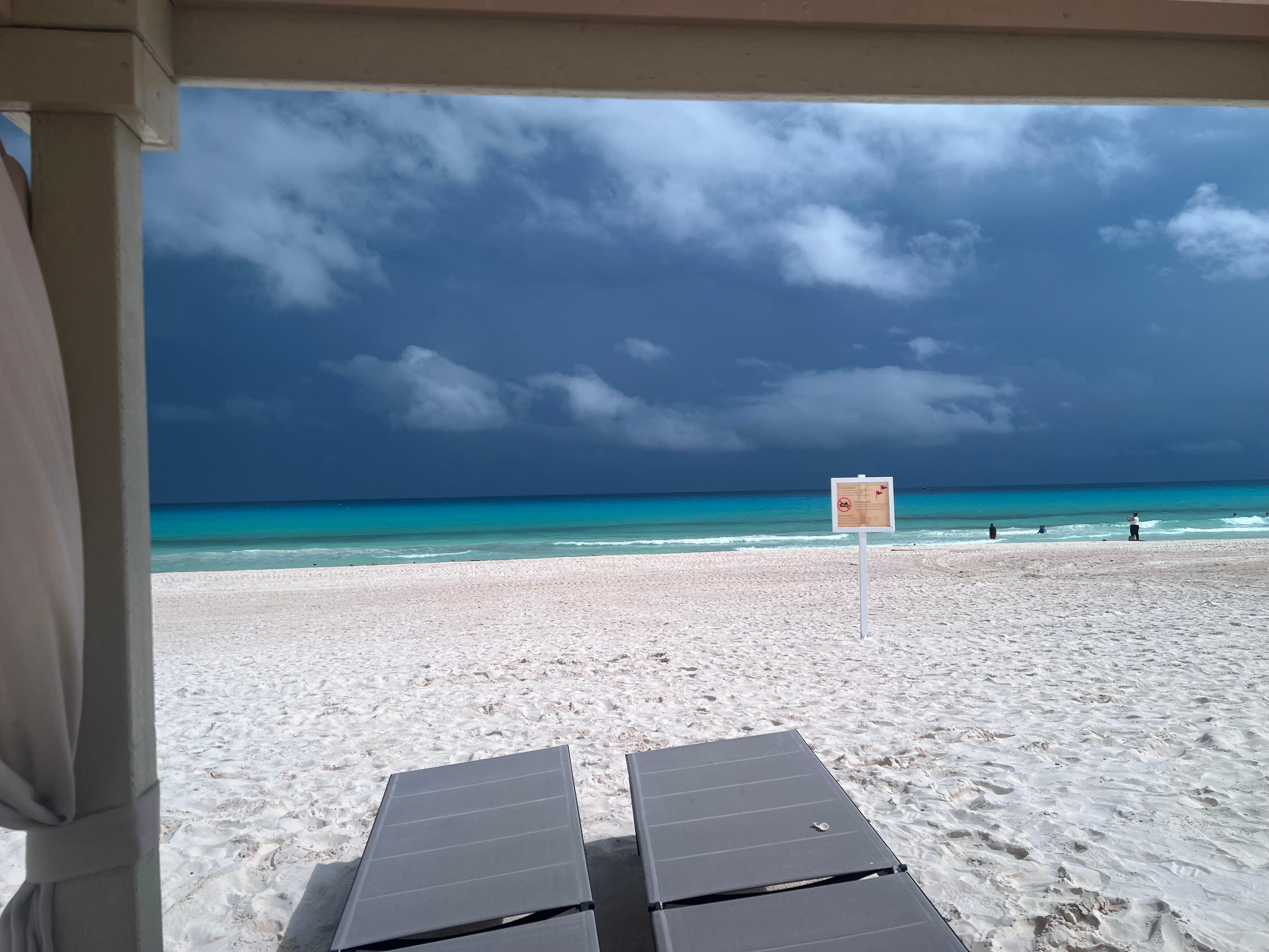 View from beach cabana.