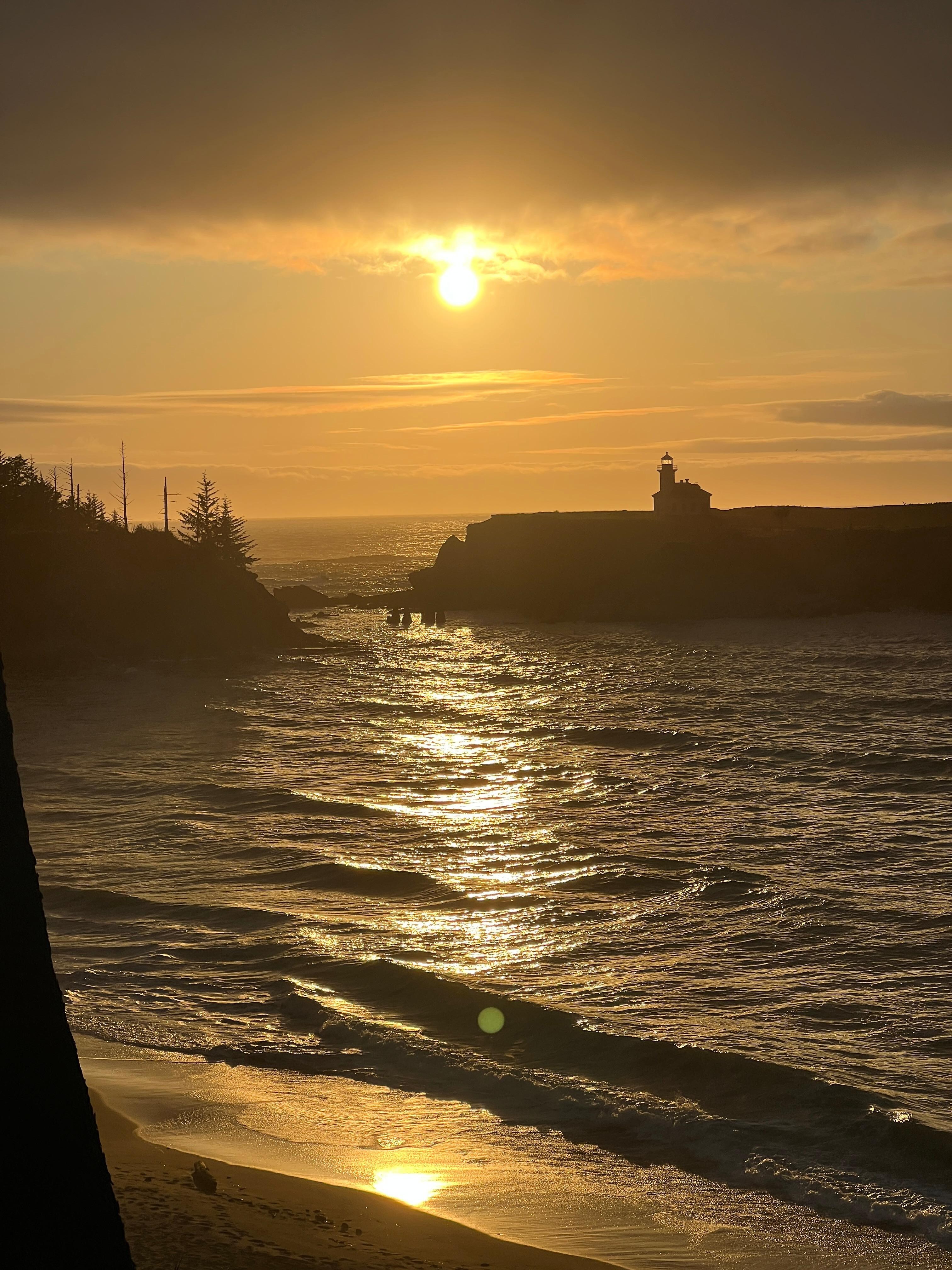 Beautiful sunset from the deck. 