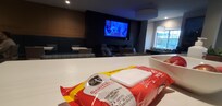 Wonderful dining and leisure area, breakfast hit the spot before hitting the road
