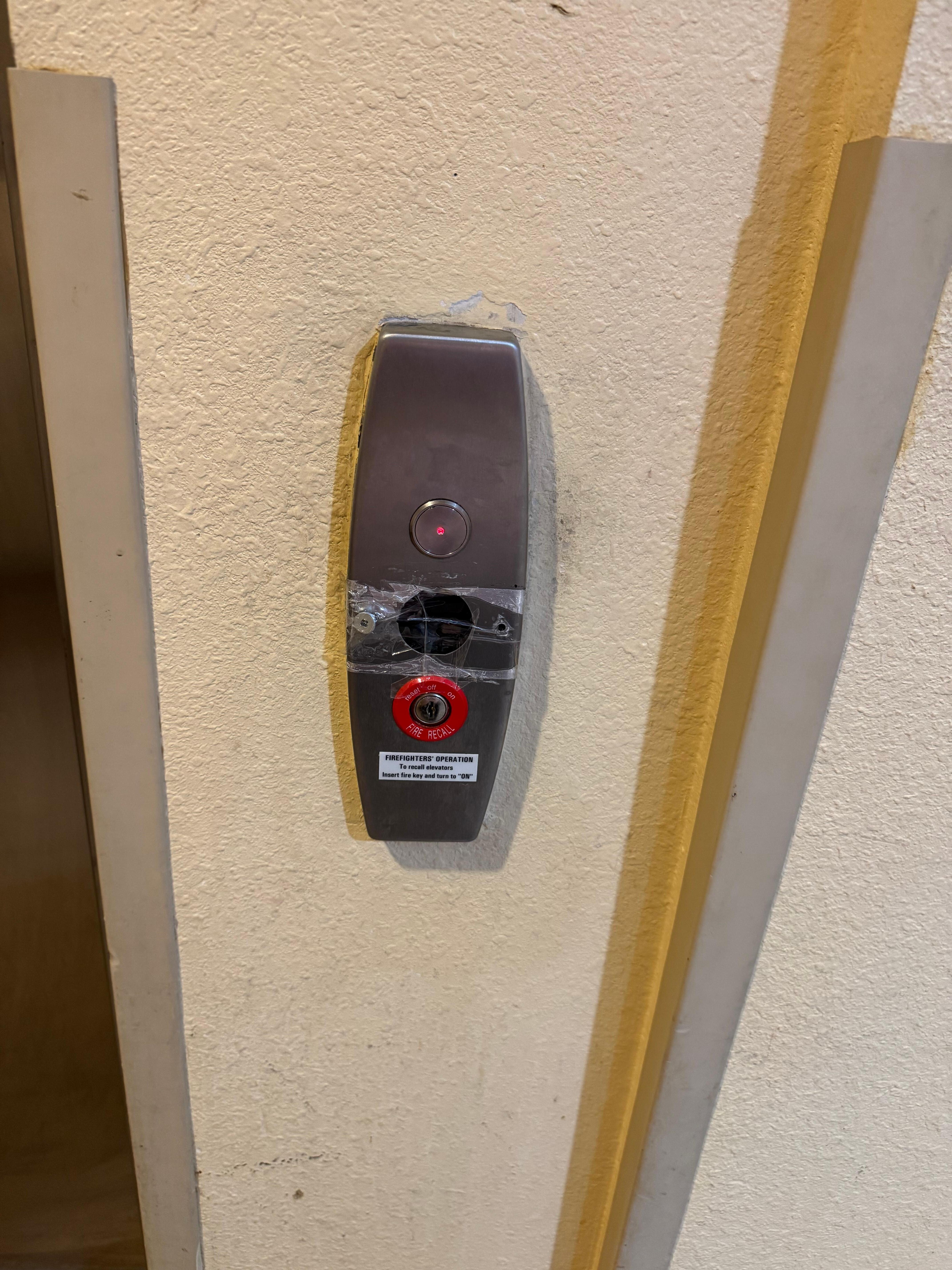 Tape over missing button