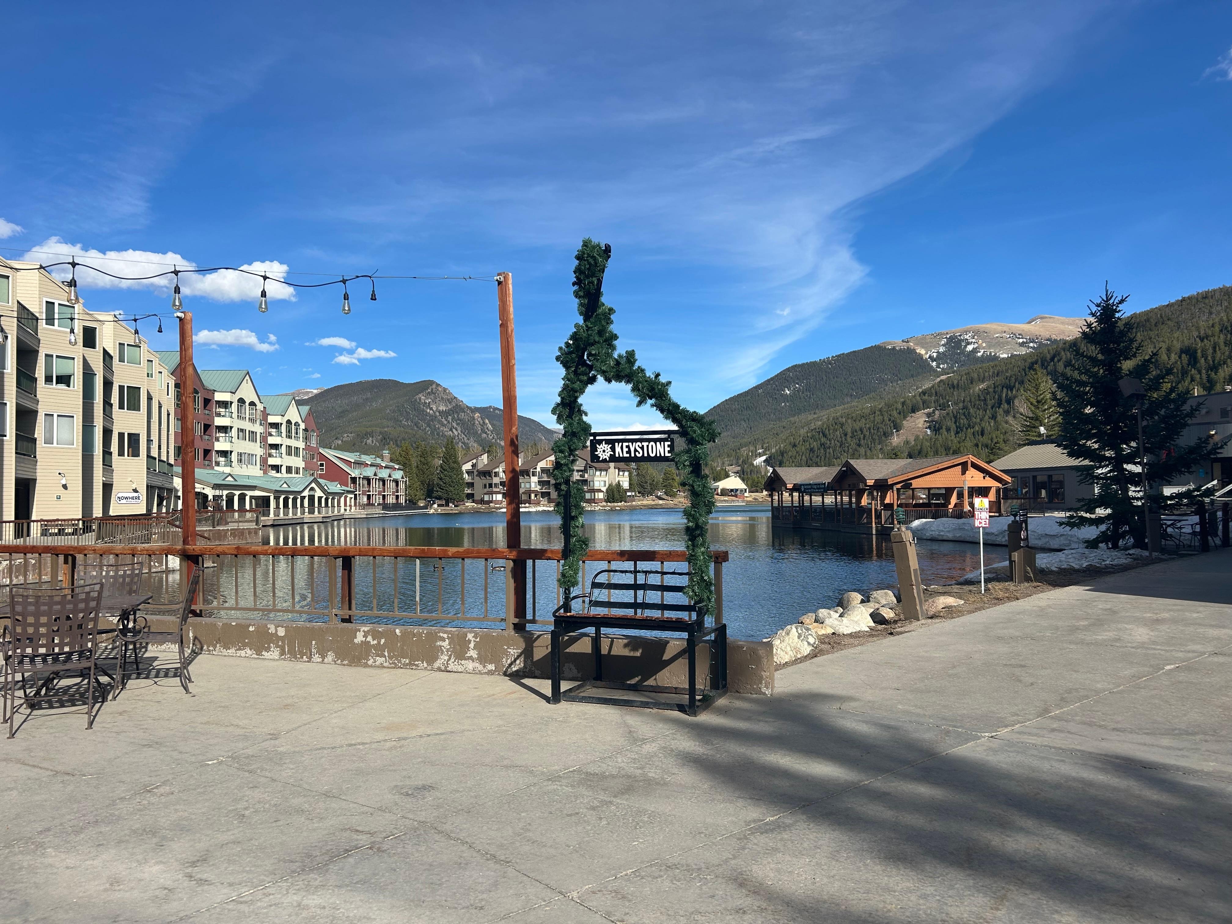 The lake out the back of the resort. 